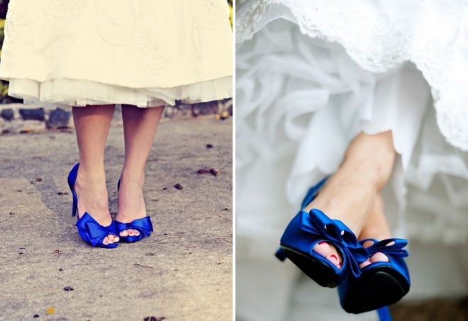 цветни сватбени обувки