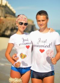 Сватбени тениски за младоженци 6