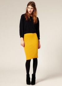 Što nositi sa žutim suknjom 7