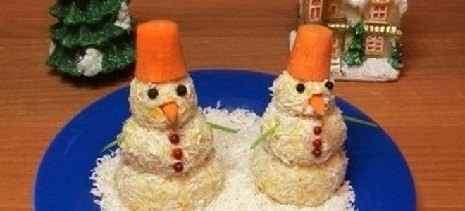 Novogodišnji snack snjegović recept