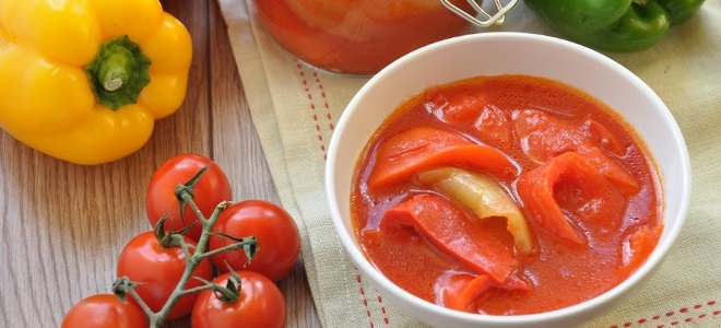 lecho pieprzu i pomidora na obiad