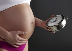 břicho před porodem