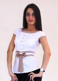 бела блуза са кратким рукавима 27