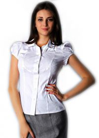 bela bluza s kratkimi rokavi 5