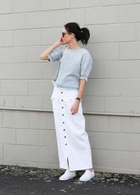 bílá džínová sukně 1