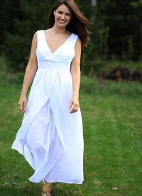 biała sukienka dla kobiet w ciąży2