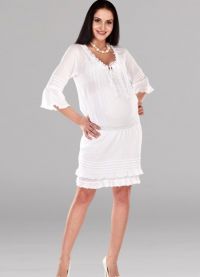 бяла рокля за бременни жени4