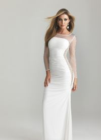 бяла вечерна рокля20