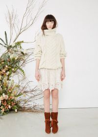 Bílý pletený svetr15