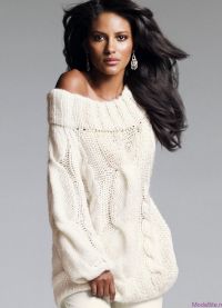 Бял плетен пуловер16