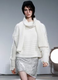 Бял плетен пуловер21