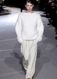 Bijeli pleteni džemper24