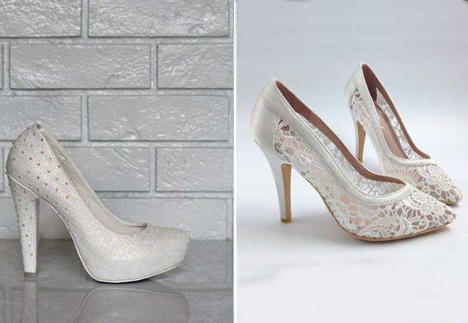 Бели сватбени обувки2