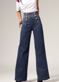 szerokie jeansy damskie 9