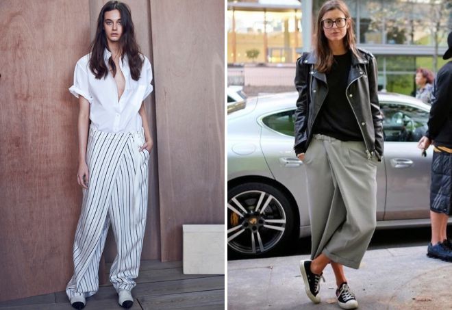 широкие брюки 2018 года модные тенденции