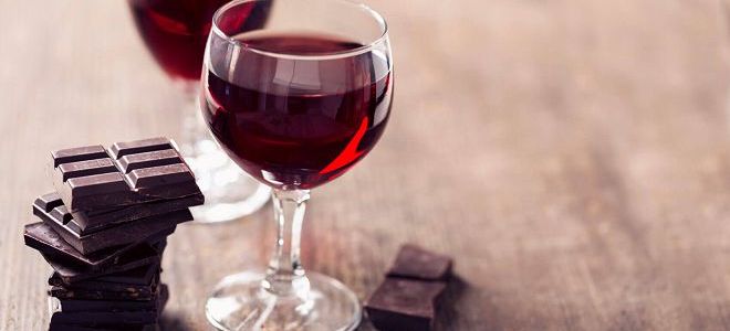 dietní víno a čokoládu