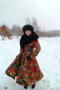 zimní šaty z Pavloposadových šálů9