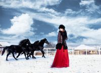 Зимна фотосесия в руски стил 12