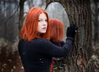 зимска фотографија сесије девојака у шуми6