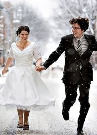 Къси зимни сватбени рокли 3