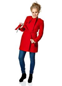 Z czym nosić czerwony płaszcz przeciwdeszczowy 2