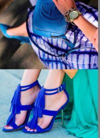W co nosić niebieskie sandały 7