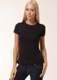 czarny t-shirt damski 5