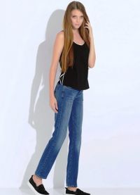 Klasyczne proste jeansy damskie z wysokim wzrostem 6