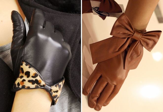 осенние женские перчатки