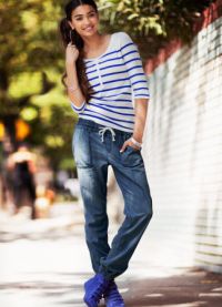 dámské jeansy s elastickým vzorem9