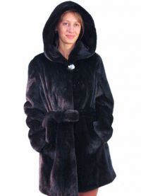 Женска къс палто с качулка 4