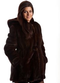 Дамска къс палто с качулка 8