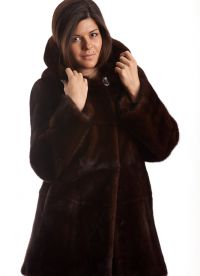 Женски късо палто с качулка 9