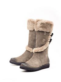 damskie buty zimowe ze skóry naturalnej fur2
