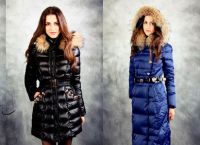 Dámské zimní kabáty na syntetické zimní zimě s kožešinou