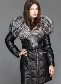 Ženske zimske jakne na sintetičnem zimovalniku z fur3