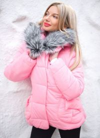 Ženske zimske jakne na sintetičnem zimovalniku z fur5