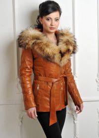 женски зимни якета с качулка и кожа2