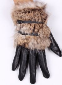 Dámské zimní kožené rukavice 5