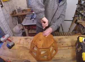 DIY дървен полилей18