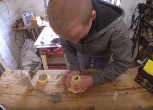 DIY дървен полилей22