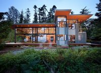 dřevěné domy v high-tech stylu 1