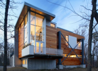 dřevěné domy v high-tech stylu 6