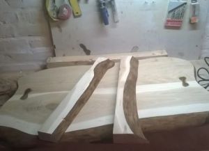 Stół wykonany z drewna własnymi rękami11