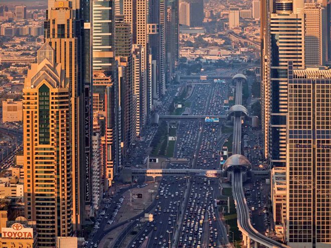 Район небоскребов в Дубае