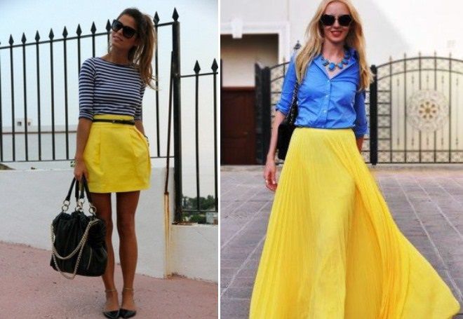 svijetlo žuta suknja