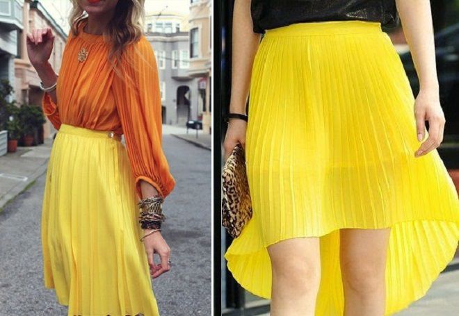 co se nosí se žlutou sukní
