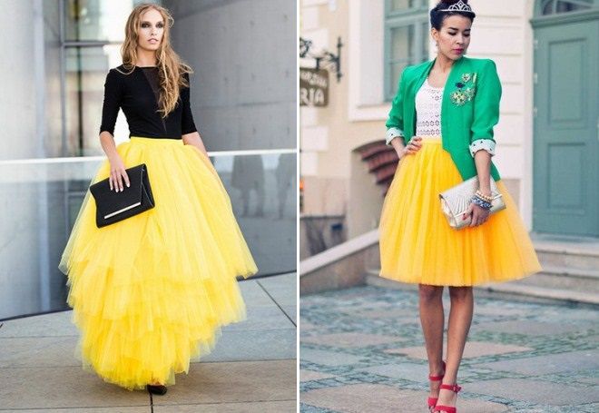 жута миди сукња